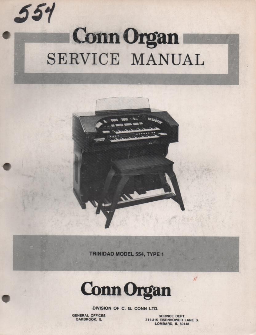 545 Nassau 553 Trinidad Type 1 Organ Service Manual