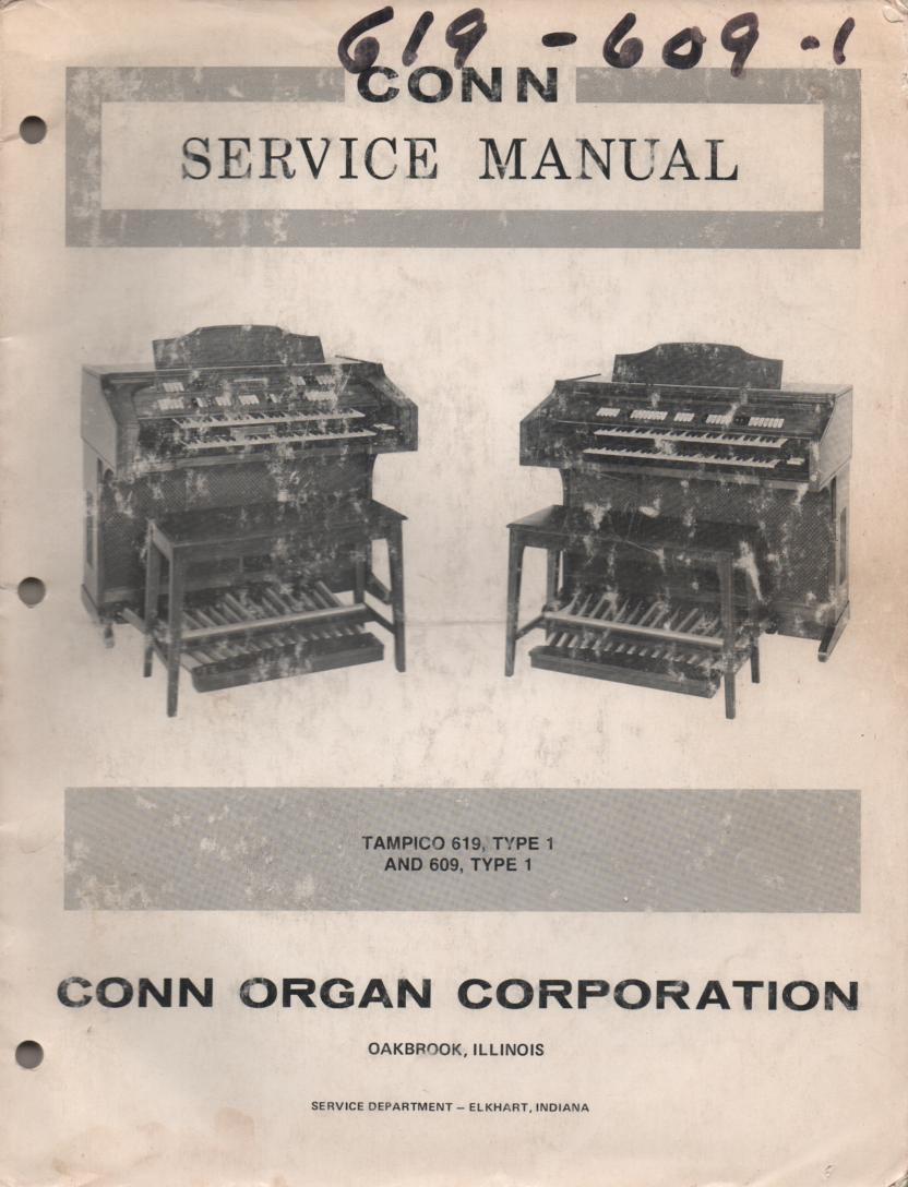 609 Type 1 619 Tampico Type 1 Organ Service Manual