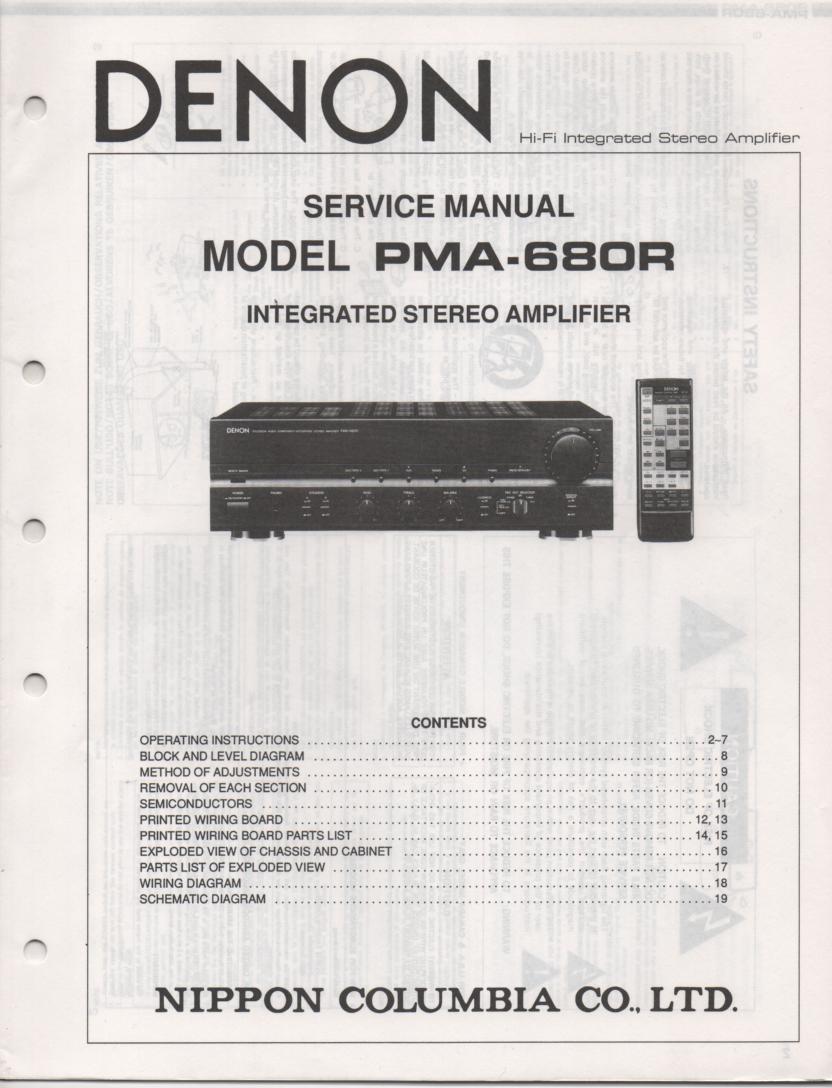 denon pma - 980 r service manual