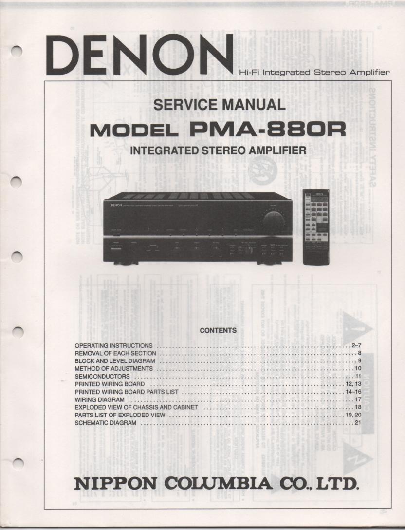 PMA-880R Amplifier Service Manual