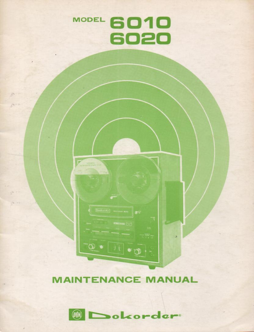 6010 6020 Reel to Reel Service Manual  Dokorder