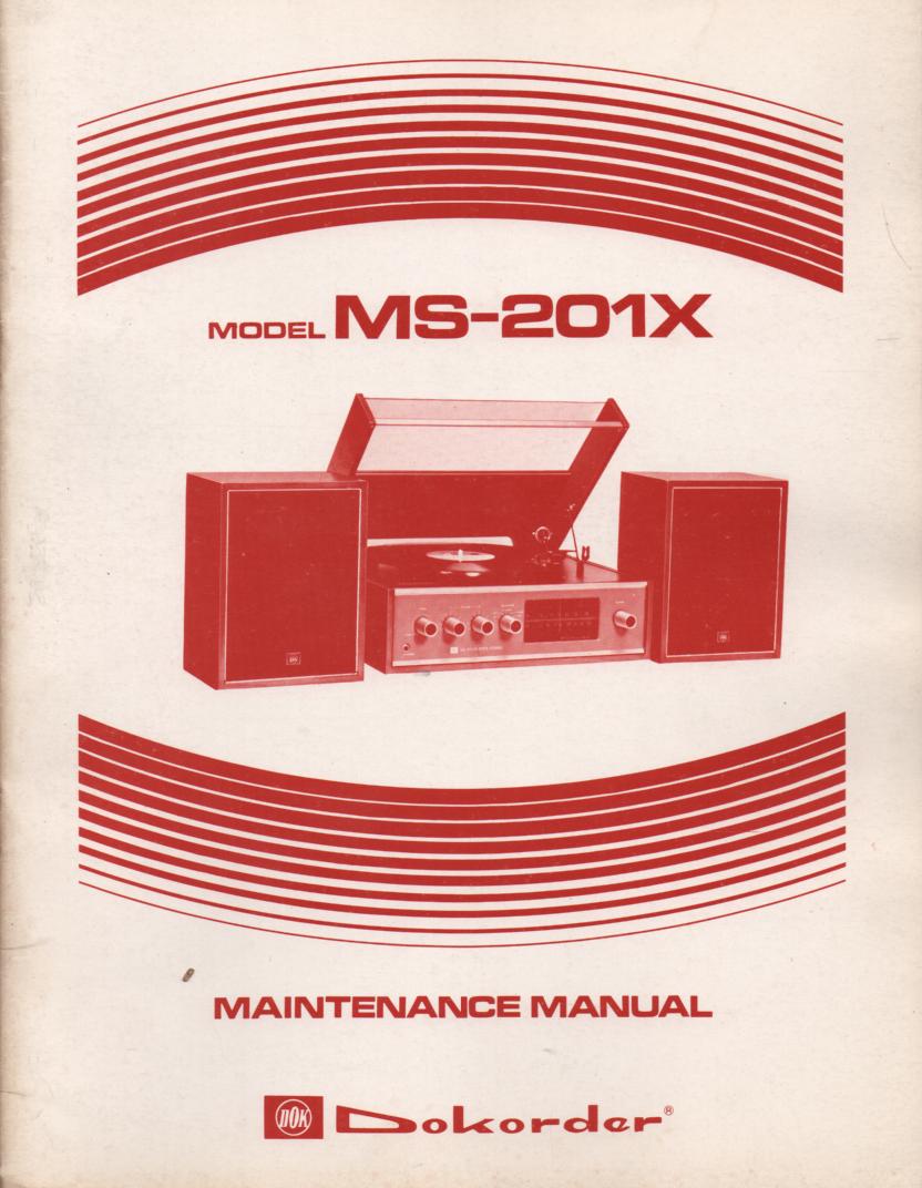 MS-201X Stereo System Service Manual..


Dokorder Stereo Service Manual.
