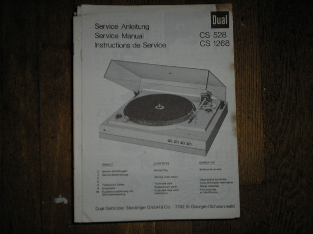 CS528 CS1268 Turntable Service Manual  Dual