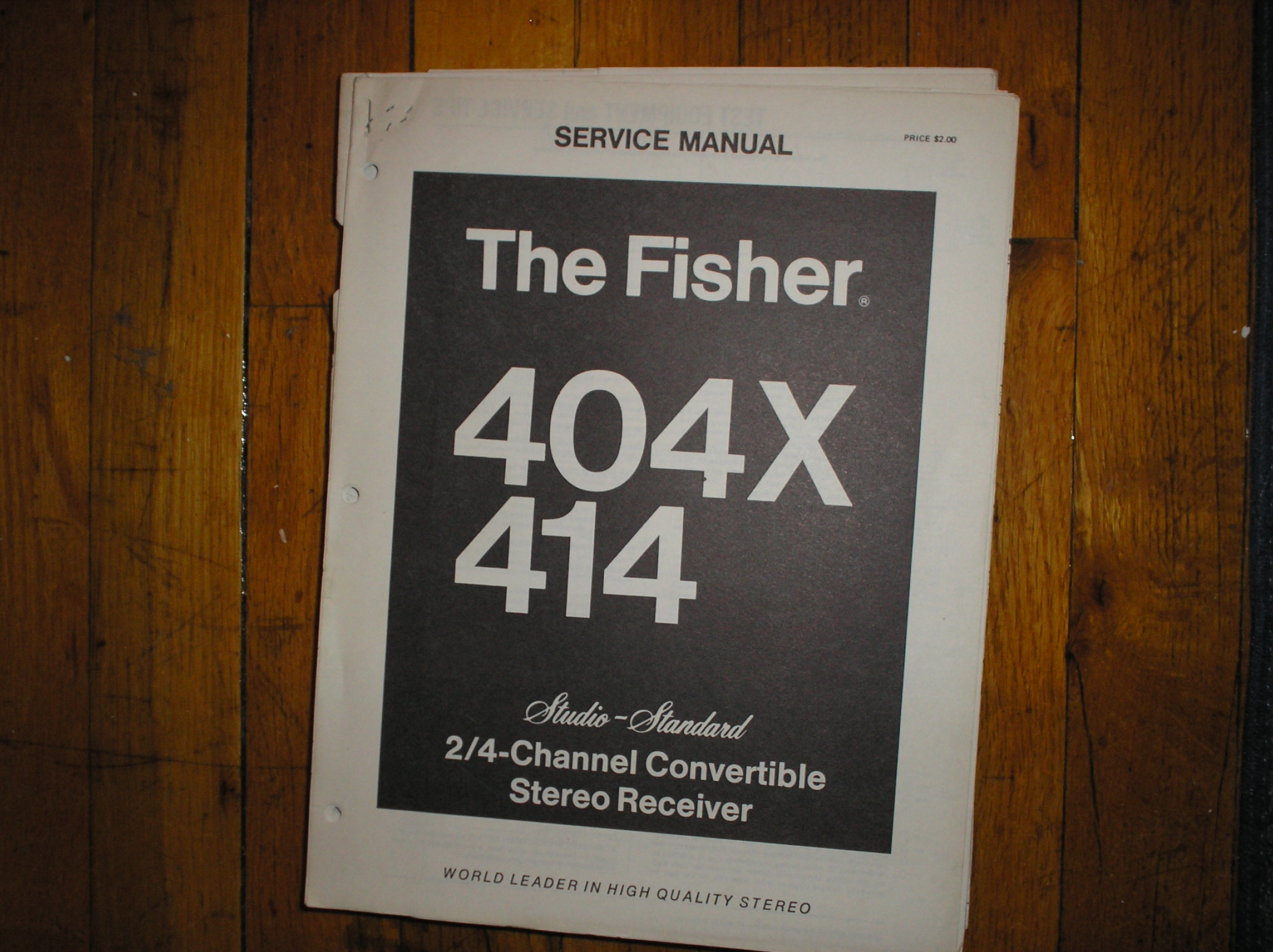 404X 414 Receiver Service Manual  Fisher