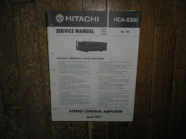 HCA-8300 Pre-Amplifier Service Manual  Hitachi
