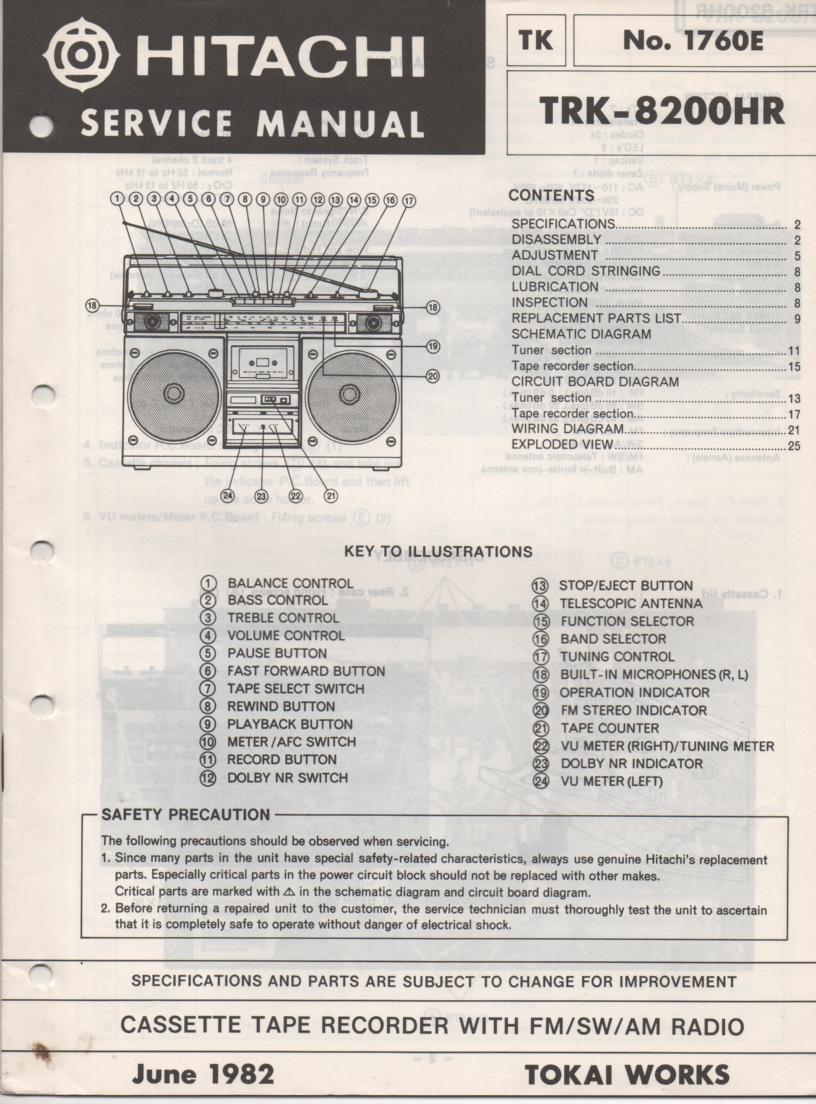 TRK-8200HR Radio Service Manual