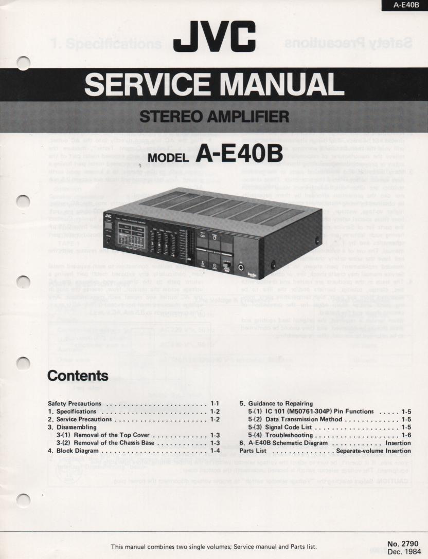 A-E40B Amplifier Service Manual
