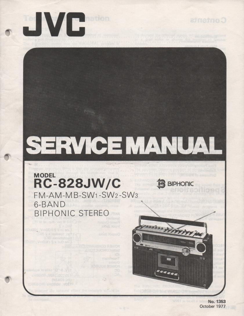 RC-828JW C Multi-Band Radio Service Manual