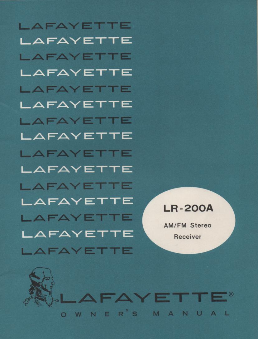 LR-200A Receiver Manual  LAFAYETTE