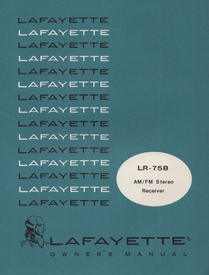 LR-75B Receiver Manual  LAFAYETTE