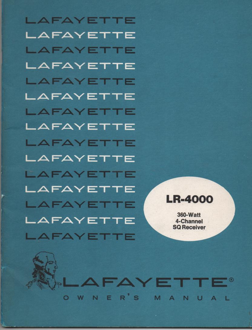LR-4000 Receiver Owners Service Manual  LAFAYETTE
