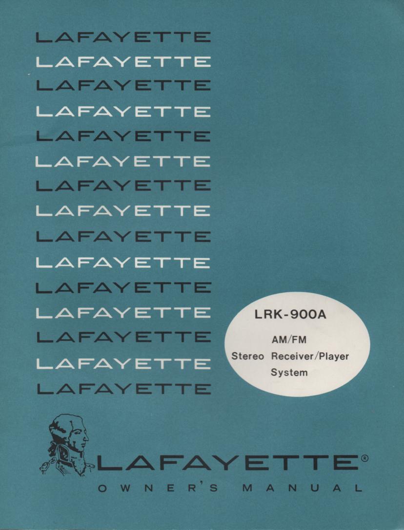 LRK-900A Receiver Manual  LAFAYETTE