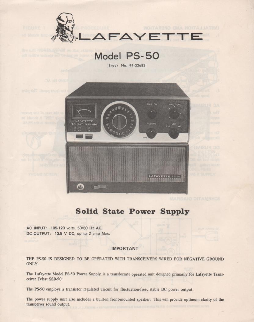 PS-50 CB Power Supply Manual