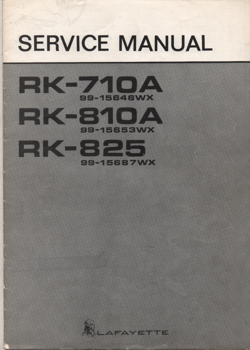 RK-710A Reel to Reel Service Manual  LAFAYETTE