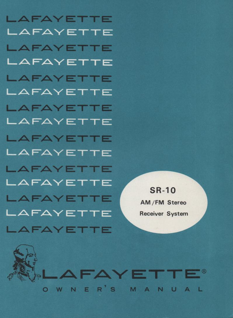 SR-10 Receiver Manual  LAFAYETTE