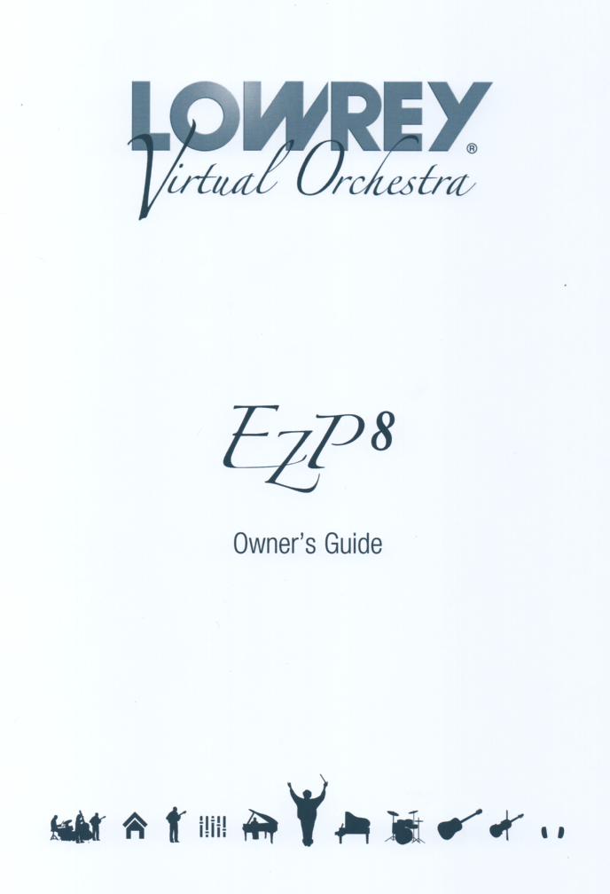 EZP8 Virtual Orchestra Organ Owners Manual. 

 