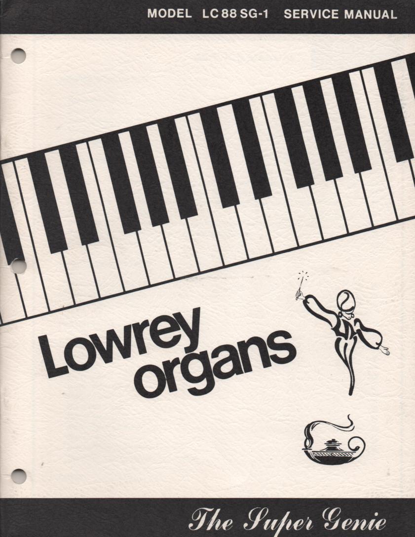LC88SG-1 Super Genie Organ Service Manual