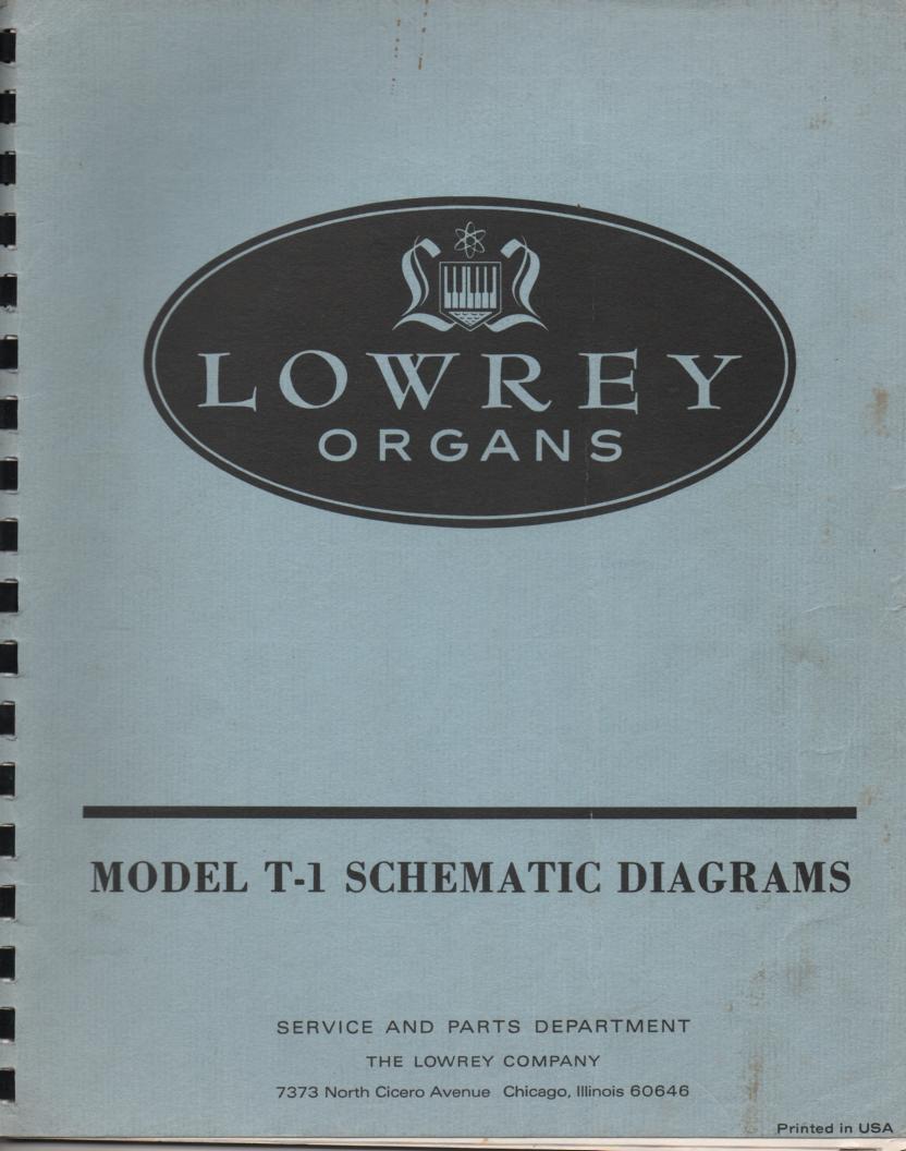 T-1 Transistor Portable Organ Service Manual