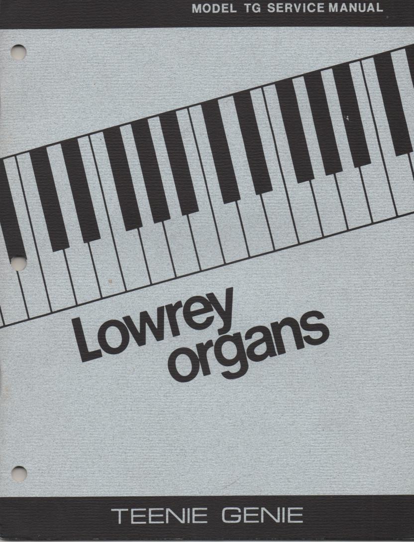 TG Teenie Genie Organ Service Manual
