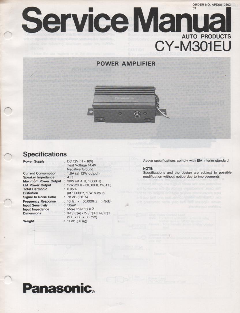 CY-M301EU Power Amplifier Service Manual 