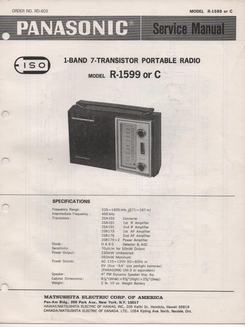 R-1599 R-1599C Radio Service Manual