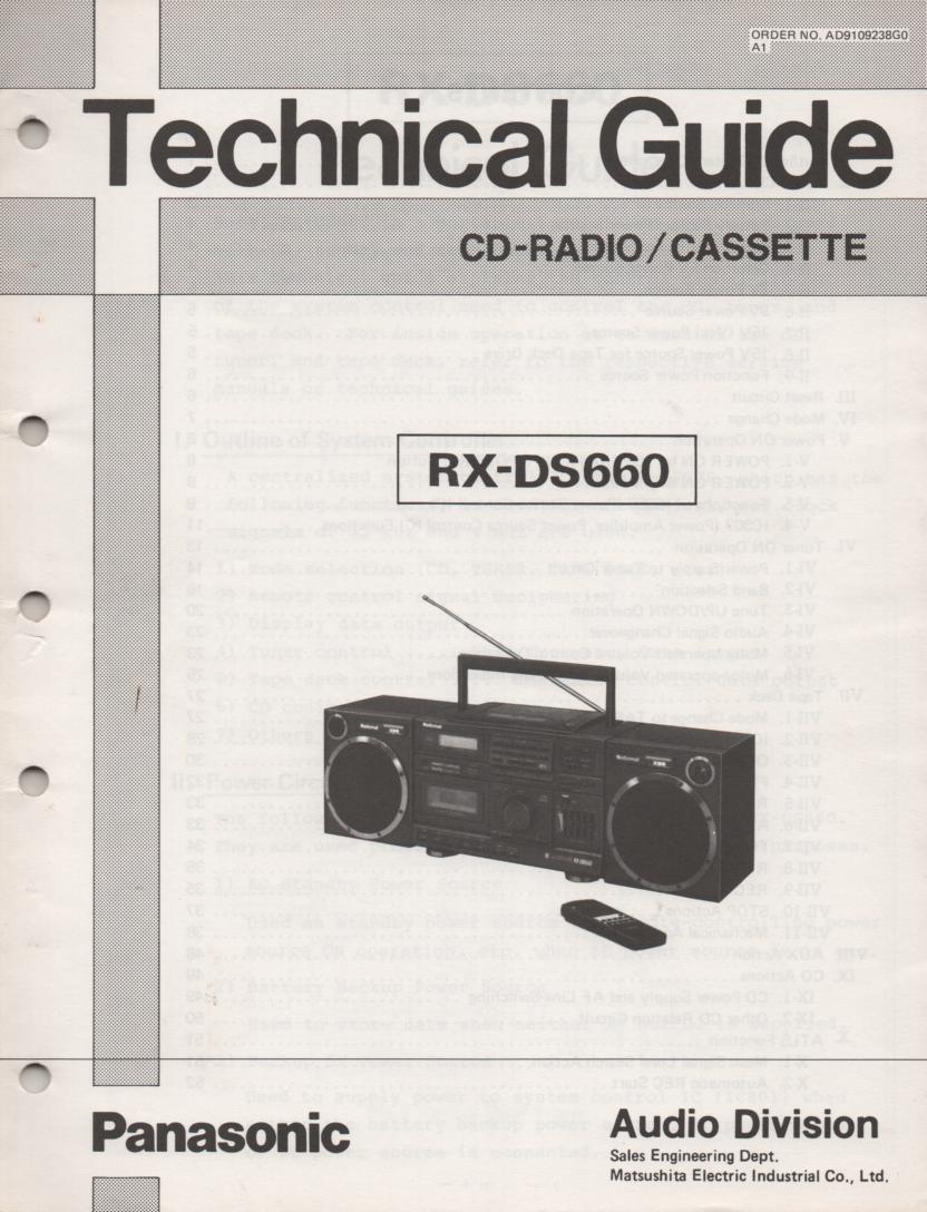 RX-DS660 AM FM CD Player Cassette Recorder Technical Service Manual