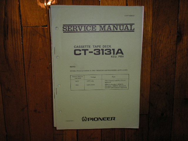 CT-3131A Cassette Deck Service Manual for KCU and PBV Types.