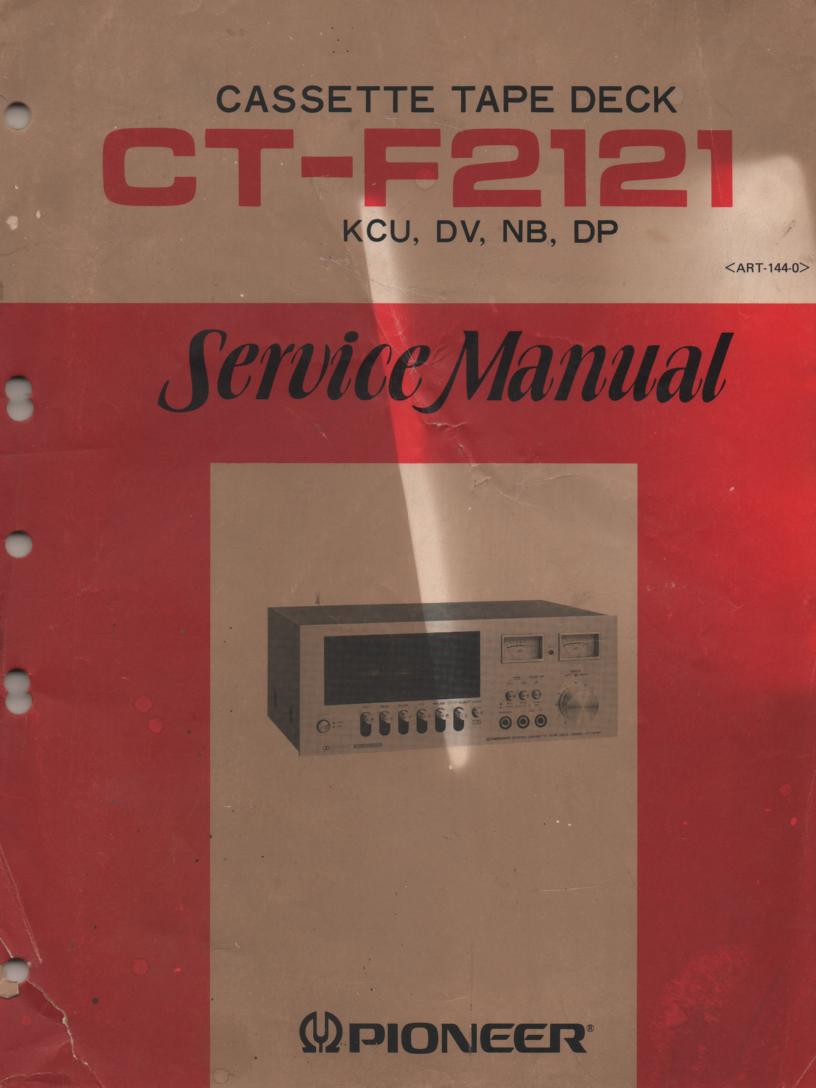 CT-F2121 Cassette Deck Service Manual     ART-144