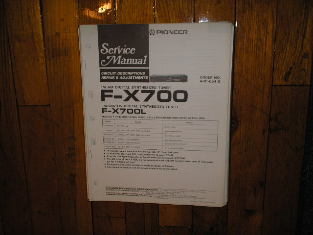 F-X700 F-X700L Tuner Service Manual