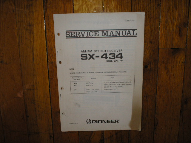 SX-434 Receiver Service Manual  Pioneer
