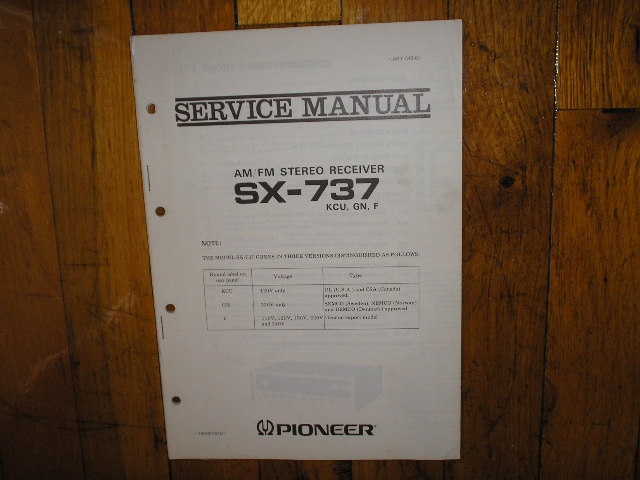SX-737 Receiver Service Manual  Pioneer