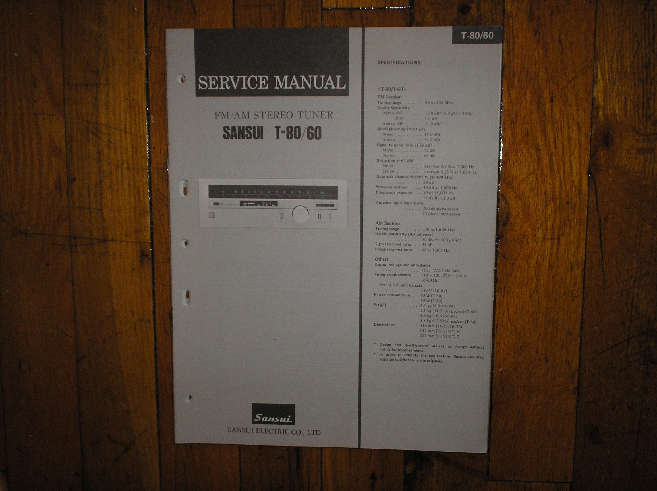 T-60 T-80 Tuner Service Manual