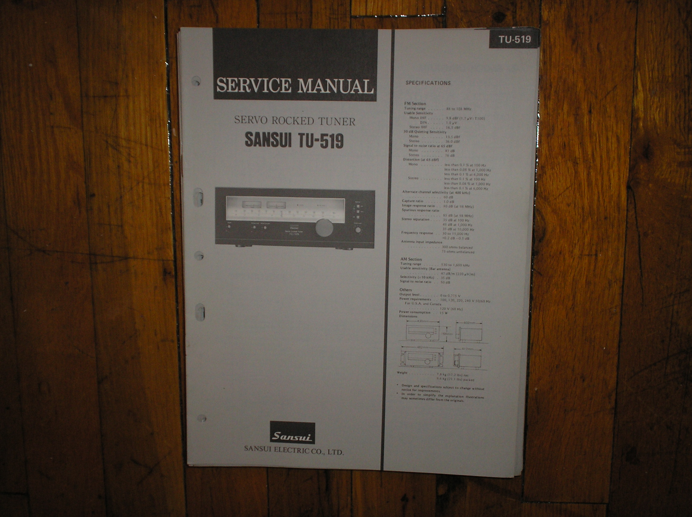 TU-519 Tuner Service Manual