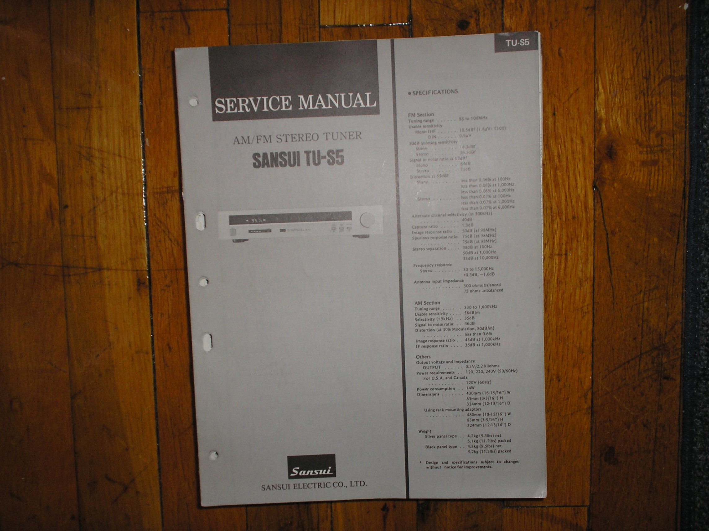 TU-S5 Tuner Service Manual