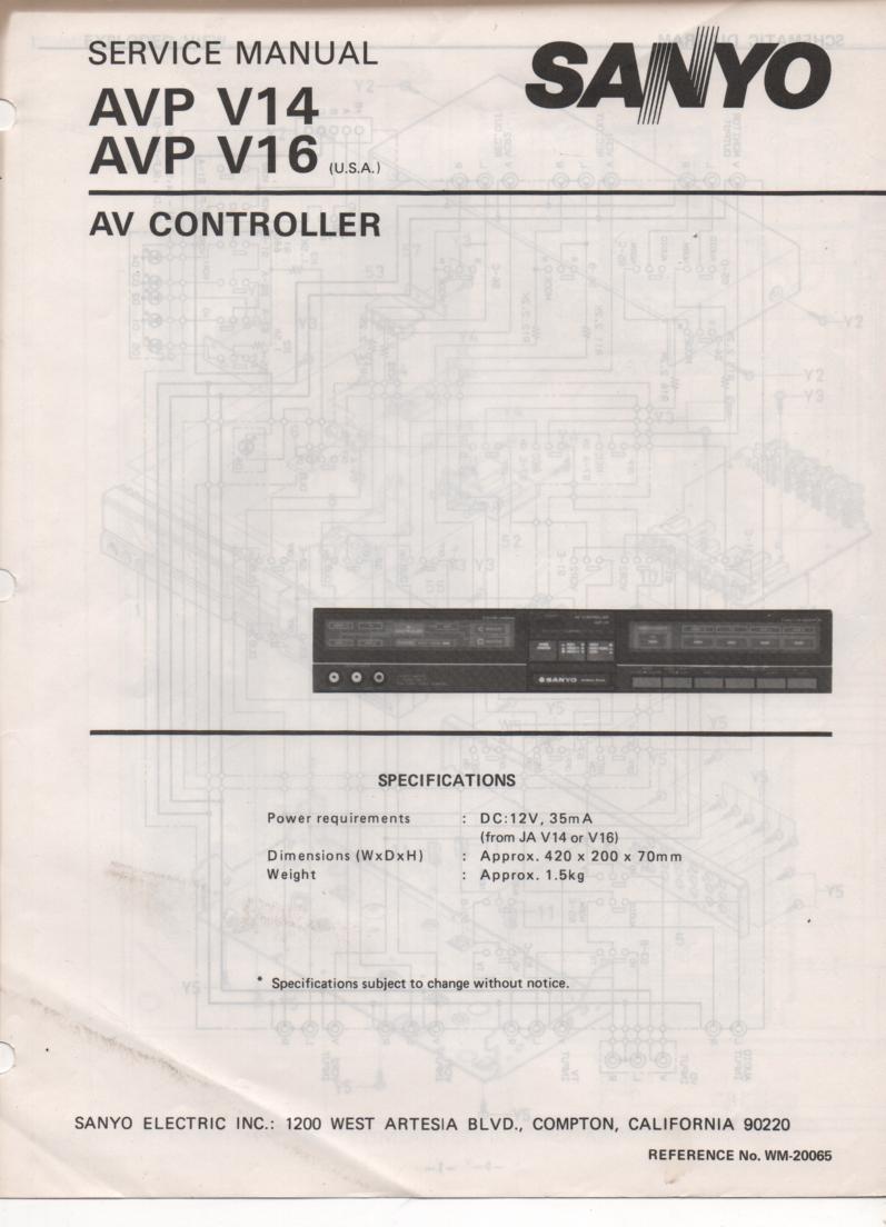 AVP V14 AVP V16 Audio Video Controller Service Manual
