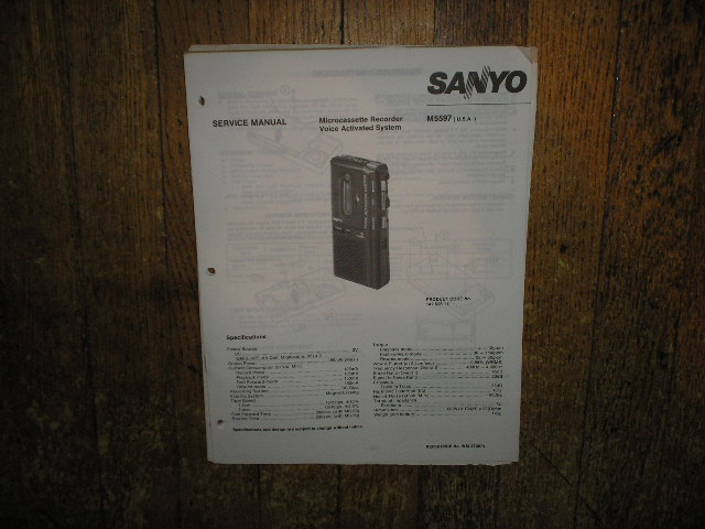 M5597 Micro-Cassette Recorder Service Manual