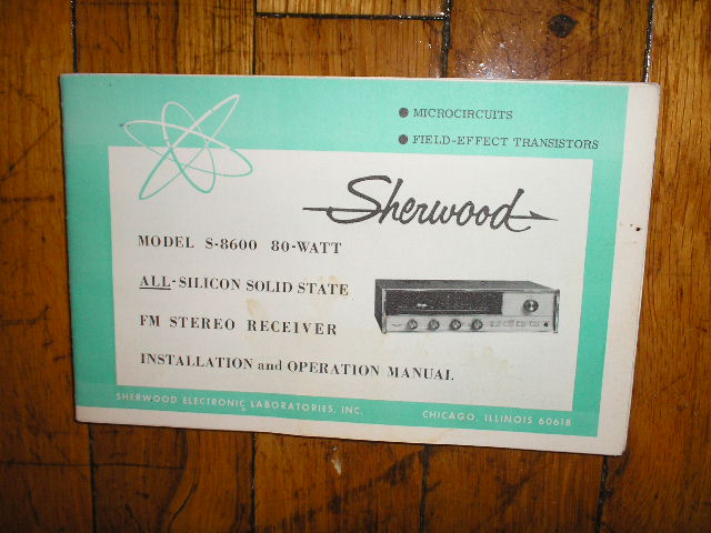 S-8600 Receiver Owners Manual  Sherwood 