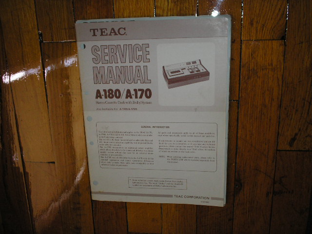 A-170 A-180 Cassette Deck Service Manual

