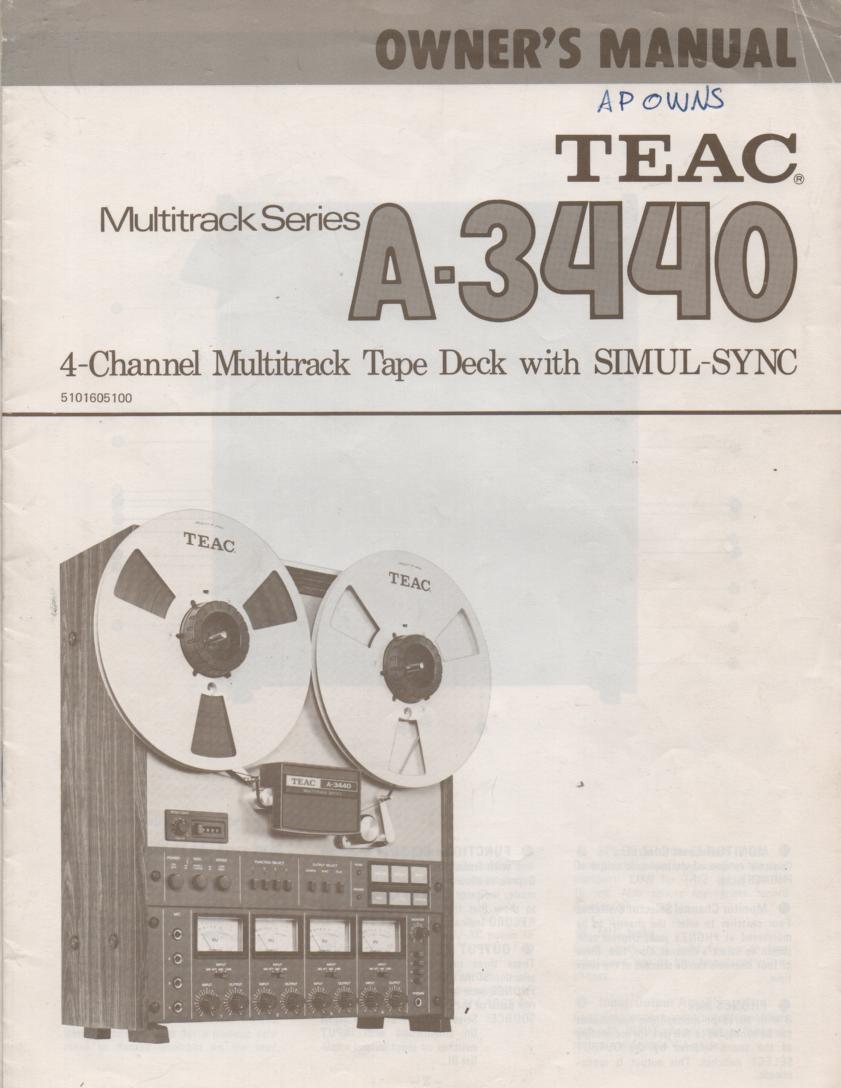 A-3440 Owners Manual  TEAC