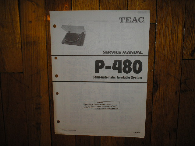 P-480 Turntable Service Manual  TEAC
