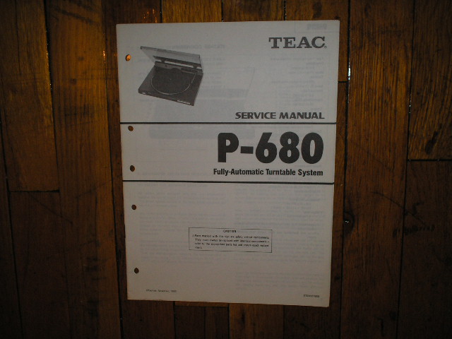 P-680 Turntable Service Manual  TEAC