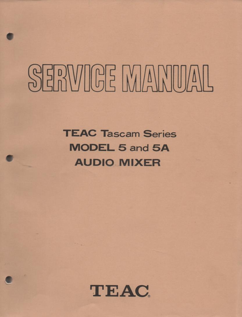 5 5A Model 5 5A Audio Mixer Service Manual