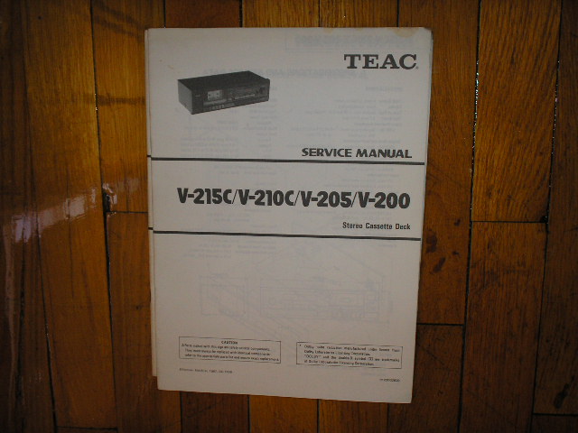 V-200 V-205 V-210C V-215C Cassette Deck Service Manual