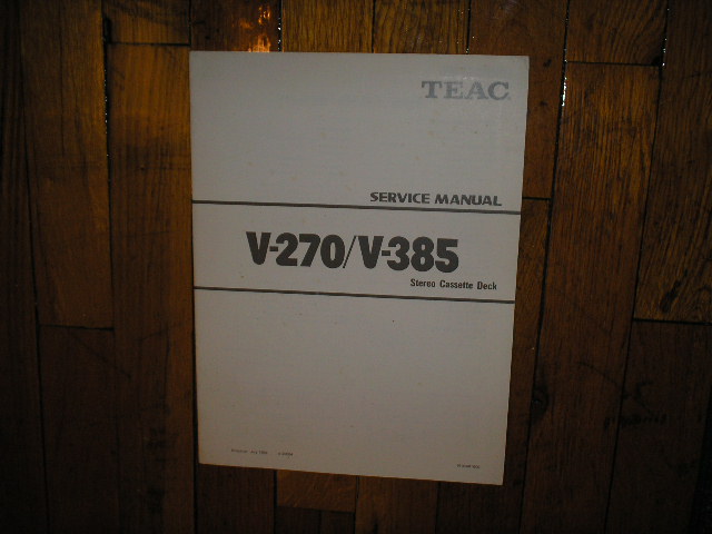 V-270 V-385 Cassette Deck Service Manual