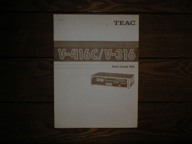 V-316 V-416C Cassette Deck Owners Manual