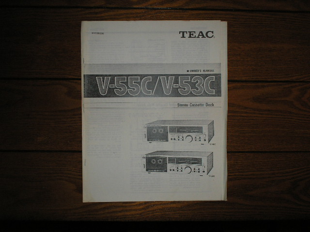 V-53C V-55C Cassette Deck Owners Manual