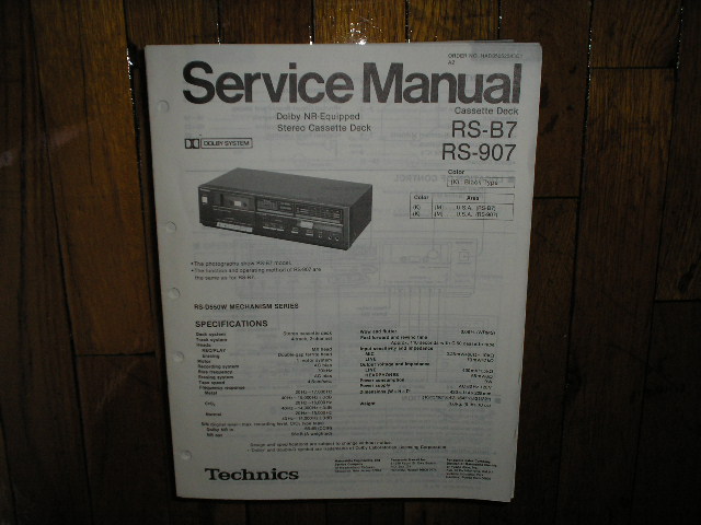 RS-907 RS-B7 Cassette Deck Service Manual