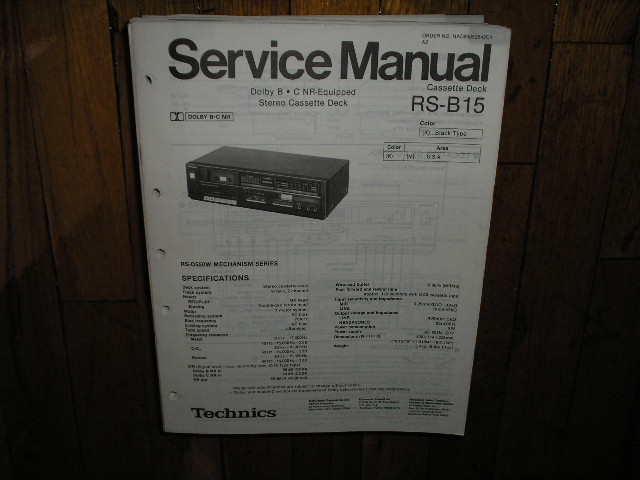 RS-B15 Cassette Deck Service Manual