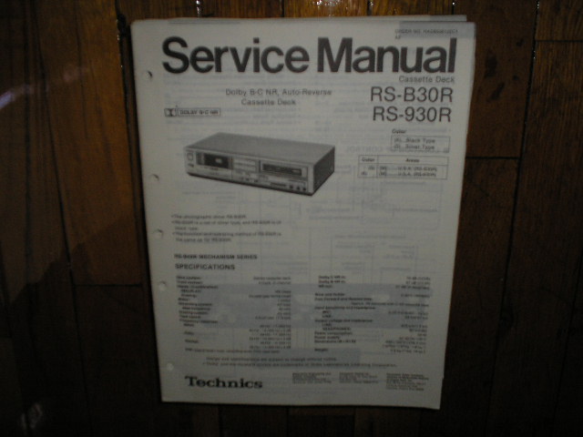 RS-B30 RS-930 Cassette Deck Service Manual
