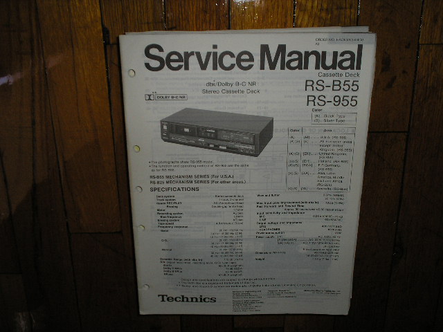 RS-B55 RS-955 Cassette Deck Service Manual